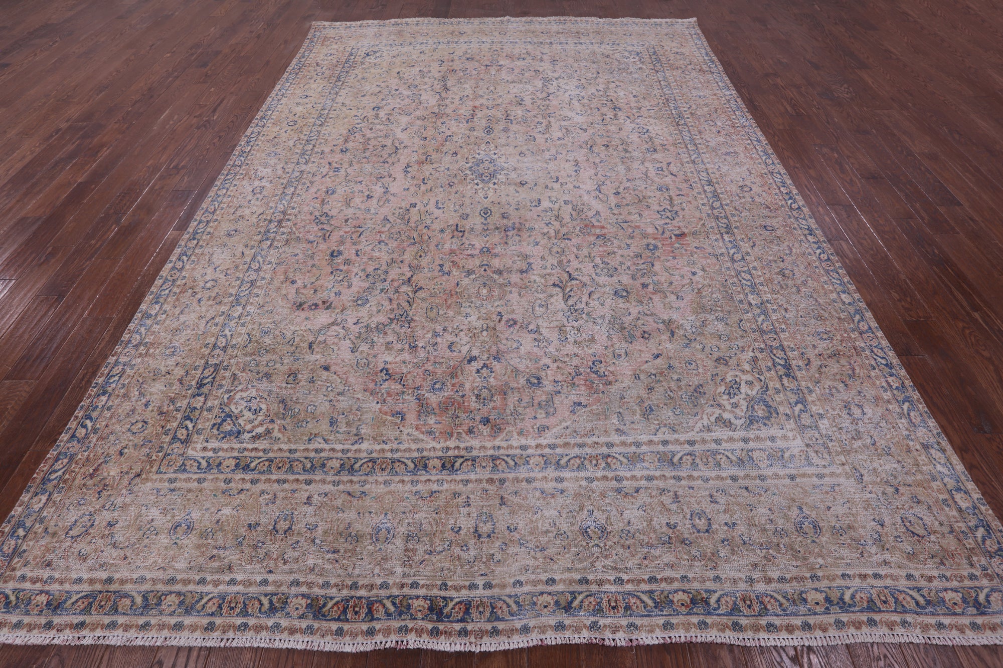 Persian Vintage White Wash Hand Knotted Wool Rug - 9' 3" X 13' 1" - Golden Nile