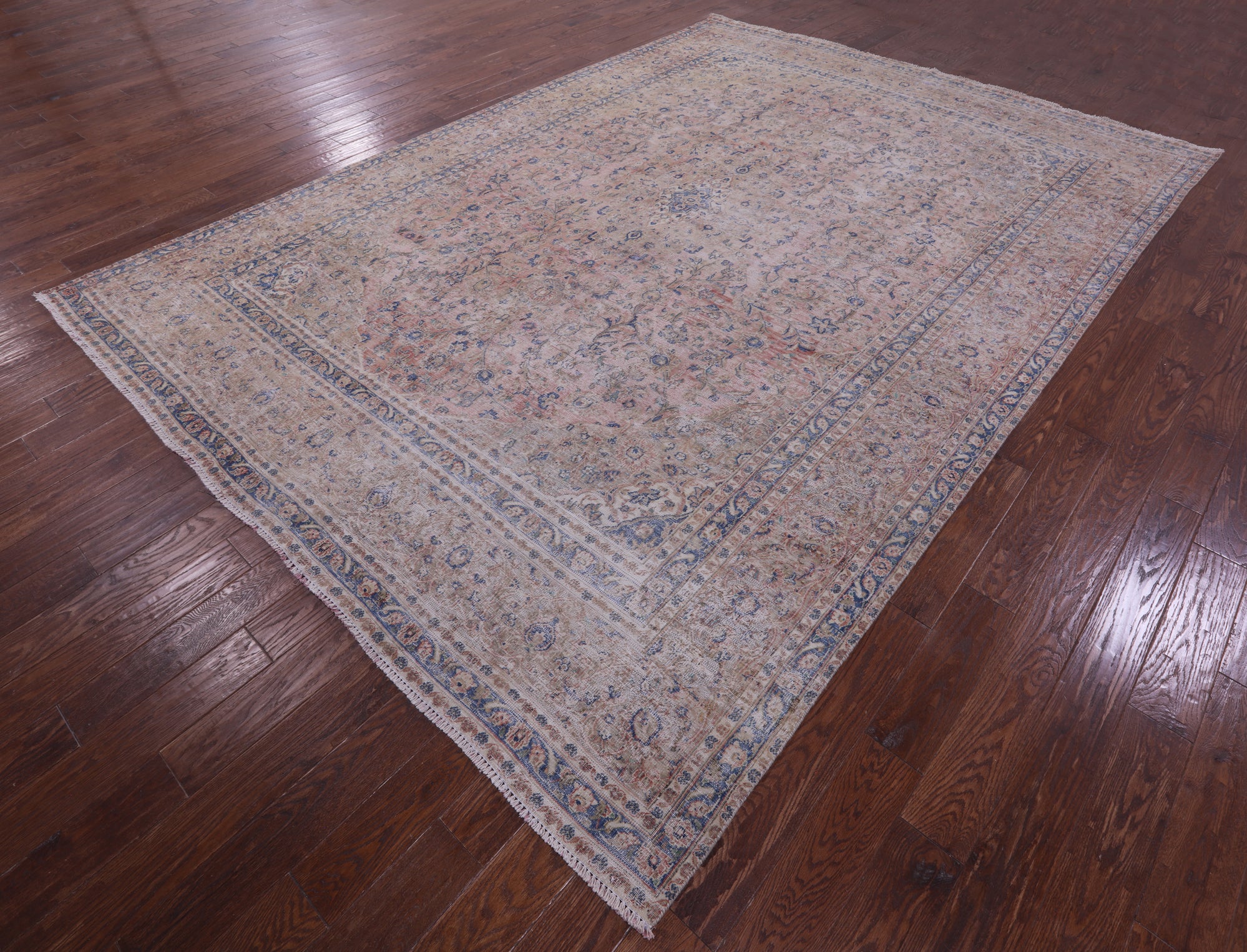 Persian Vintage White Wash Hand Knotted Wool Rug - 9' 3" X 13' 1" - Golden Nile