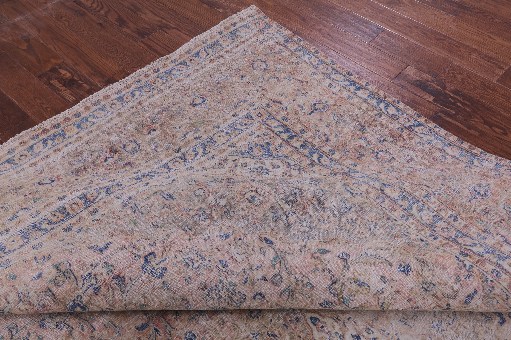 Persian Vintage White Wash Hand Knotted Wool Rug - 9' 3" X 13' 1" - Golden Nile