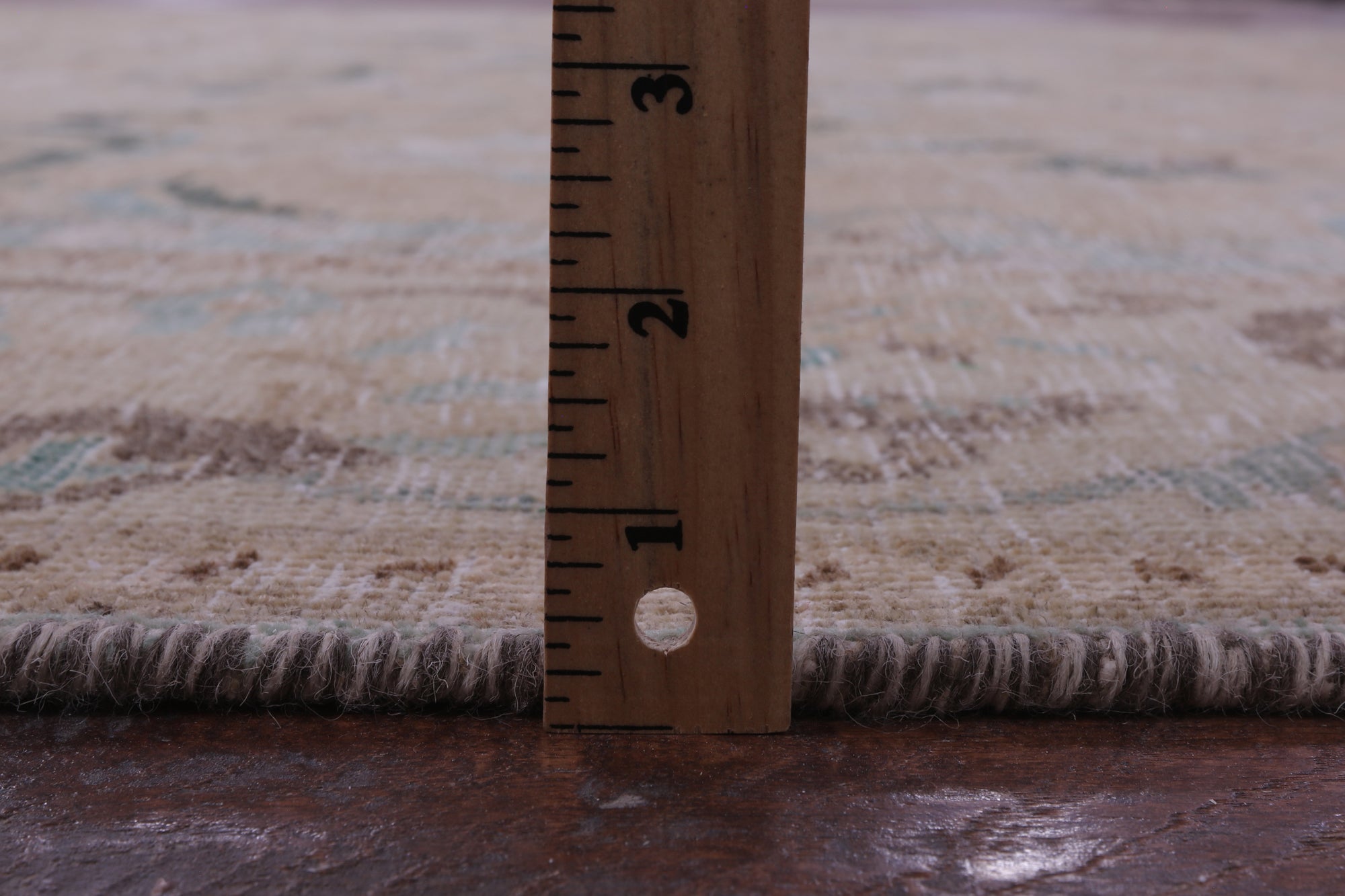 Ivory Persian Vintage White Wash Handmade Wool Rug - 9' 3" X 12' 1" - Golden Nile
