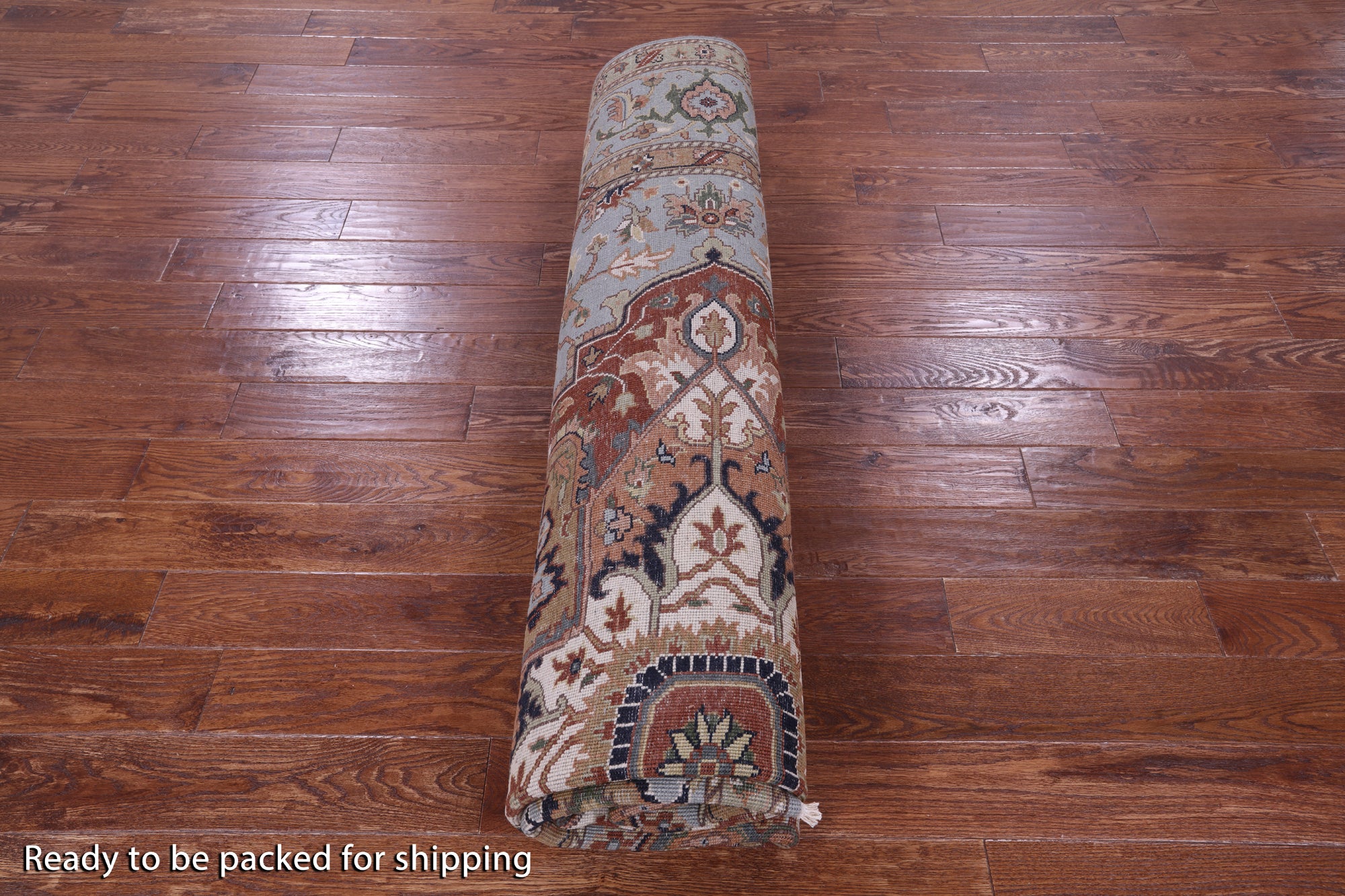 Square Heriz Serapi Hand Knotted Wool Rug - 9' 11" X 10' 0" - Golden Nile