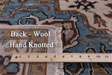Ivory Heriz Serapi Hand Knotted Wool Rug - 6' 0" X 9' 0" - Golden Nile
