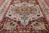 Ivory Heriz Serapi Hand Knotted Wool Rug - 8' 11" X 11' 7" - Golden Nile