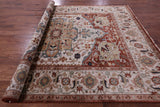 Ivory Heriz Serapi Hand Knotted Wool Rug - 8' 11" X 11' 7" - Golden Nile