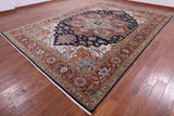 Blue Heriz Serapi Hand Knotted Wool Rug - 9' 11" X 14' 0" - Golden Nile