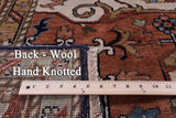 Blue Heriz Serapi Hand Knotted Wool Rug - 8' 11" X 11' 11" - Golden Nile