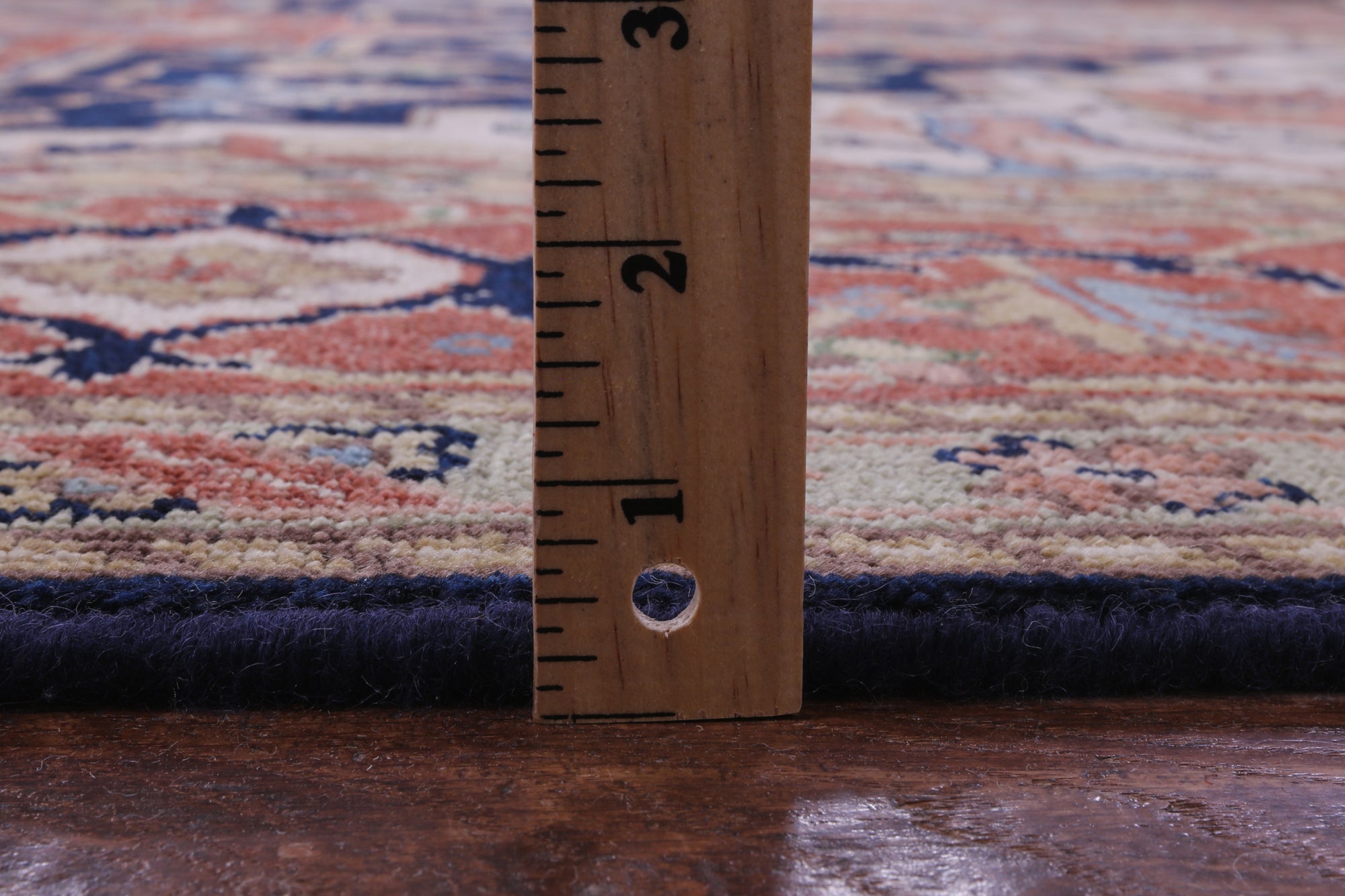 Blue Heriz Serapi Hand Knotted Wool Rug - 8' 11" X 11' 11" - Golden Nile