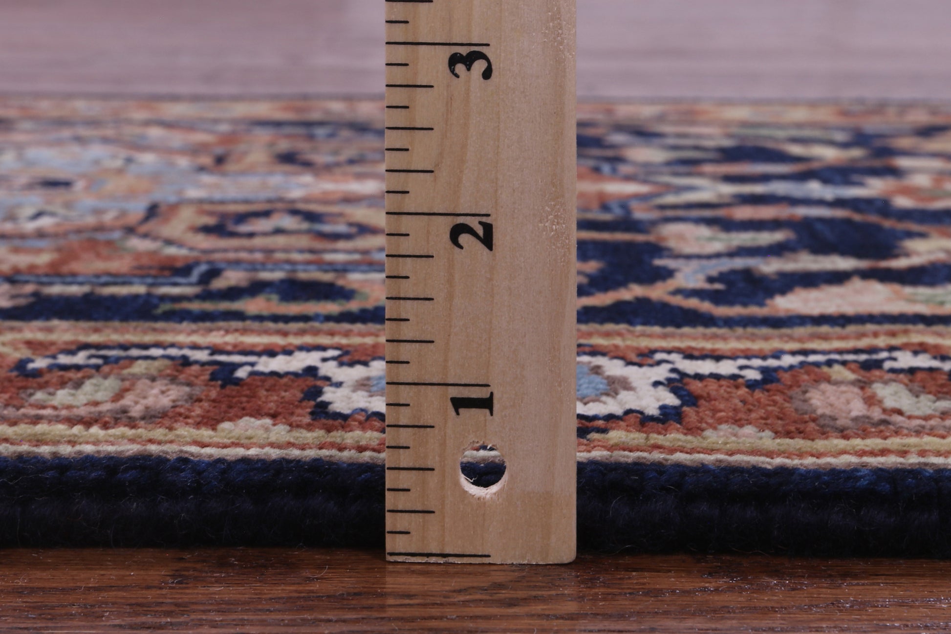 Blue Heriz Serapi Hand Knotted Wool Runner Rug - 2' 5" X 11' 8" - Golden Nile