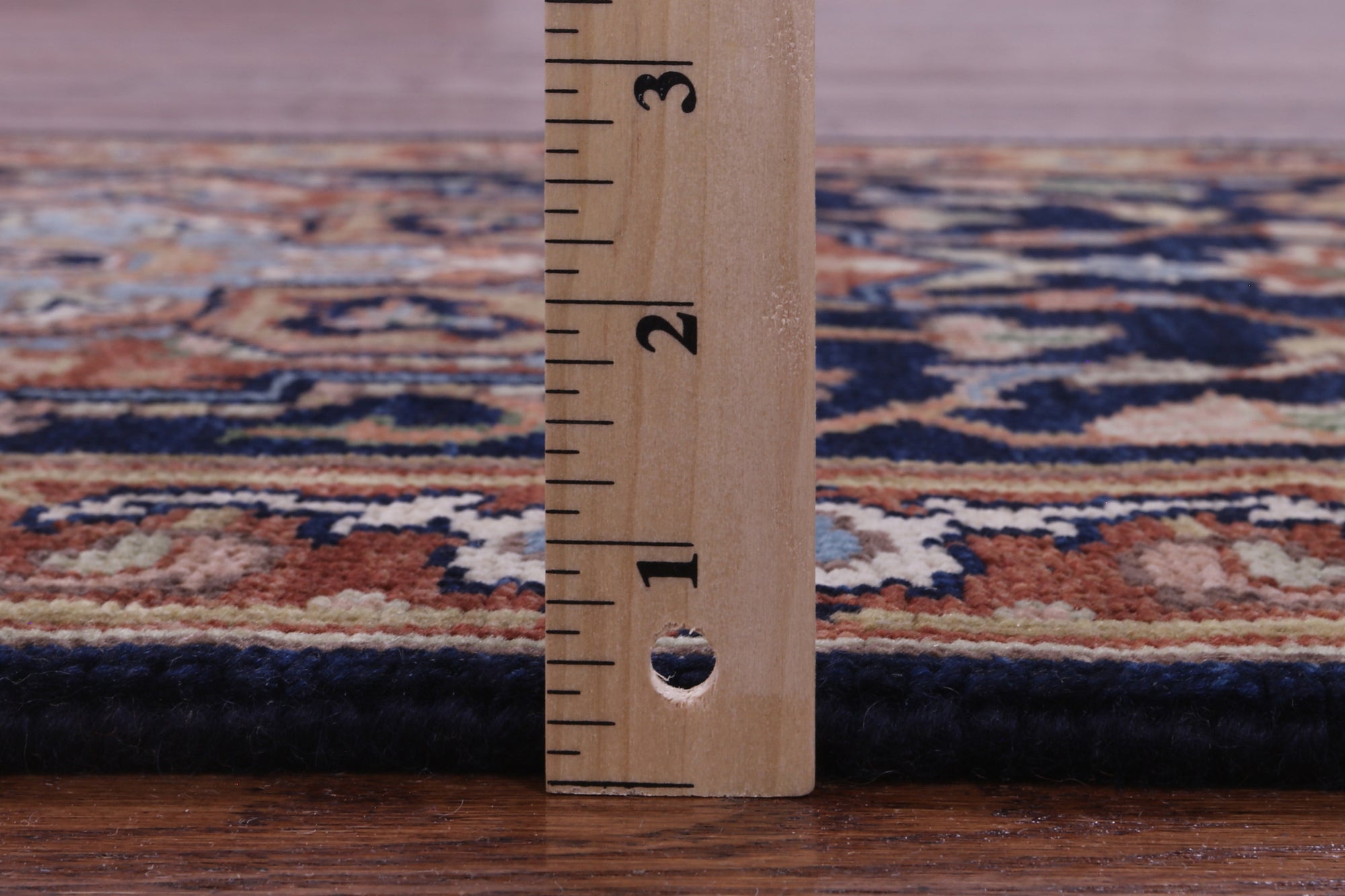 Blue Heriz Serapi Hand Knotted Wool Runner Rug - 2' 5" X 11' 8" - Golden Nile