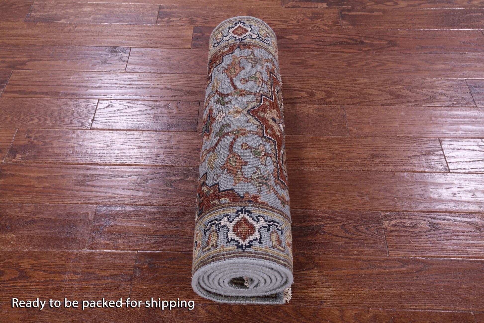Heriz Serapi Hand Knotted Wool Runner Rug - 2' 7" X 9' 11" - Golden Nile