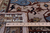 Ivory Heriz Serapi Hand Knotted Wool Rug - 8' 11" X 18' 1" - Golden Nile