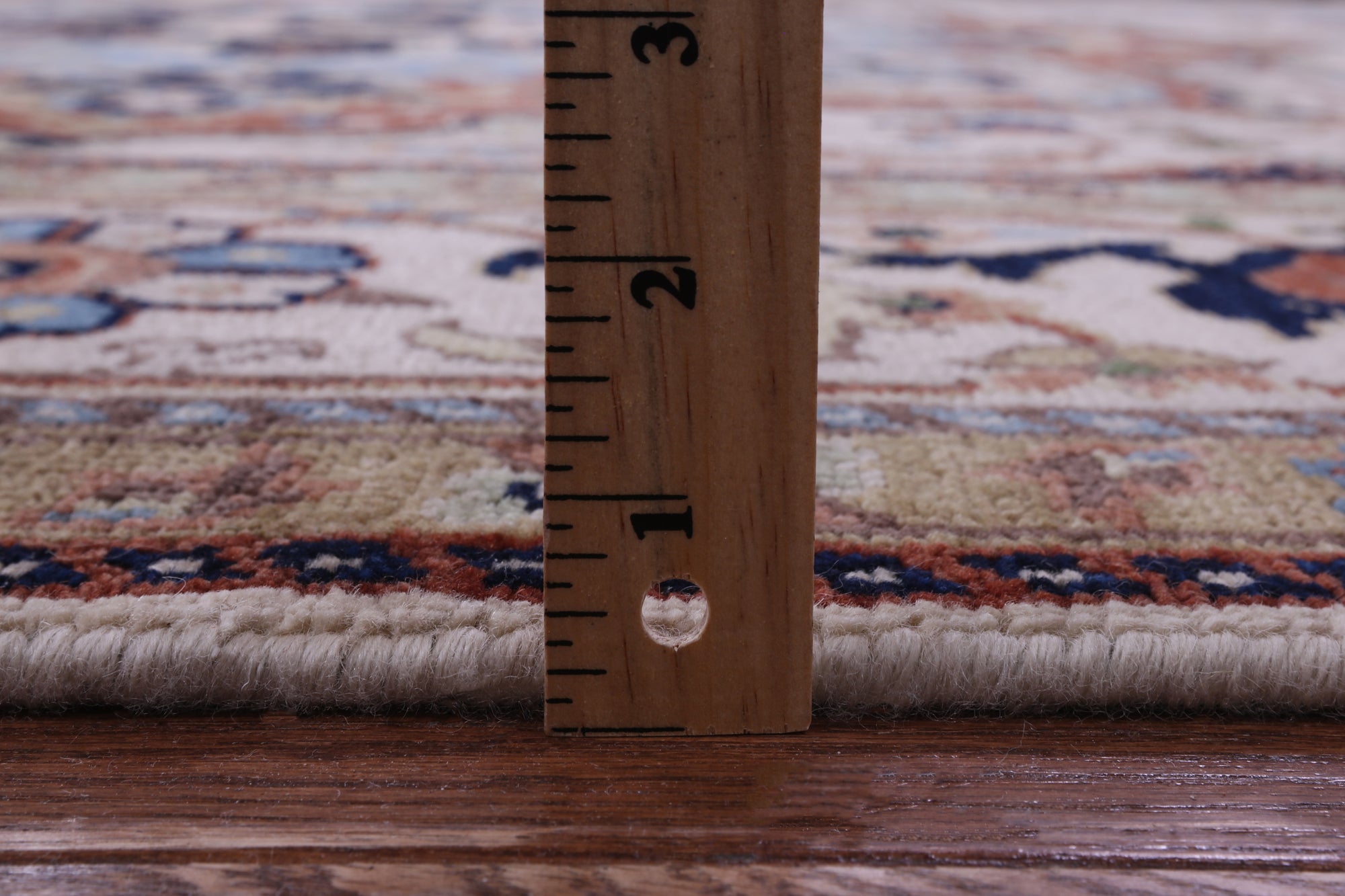 Ivory Heriz Serapi Hand Knotted Wool Rug - 8' 11" X 18' 1" - Golden Nile