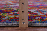 Grey Persian Tabriz Handmade Wool & Silk Rug - 9' 0" X 12' 1" - Golden Nile