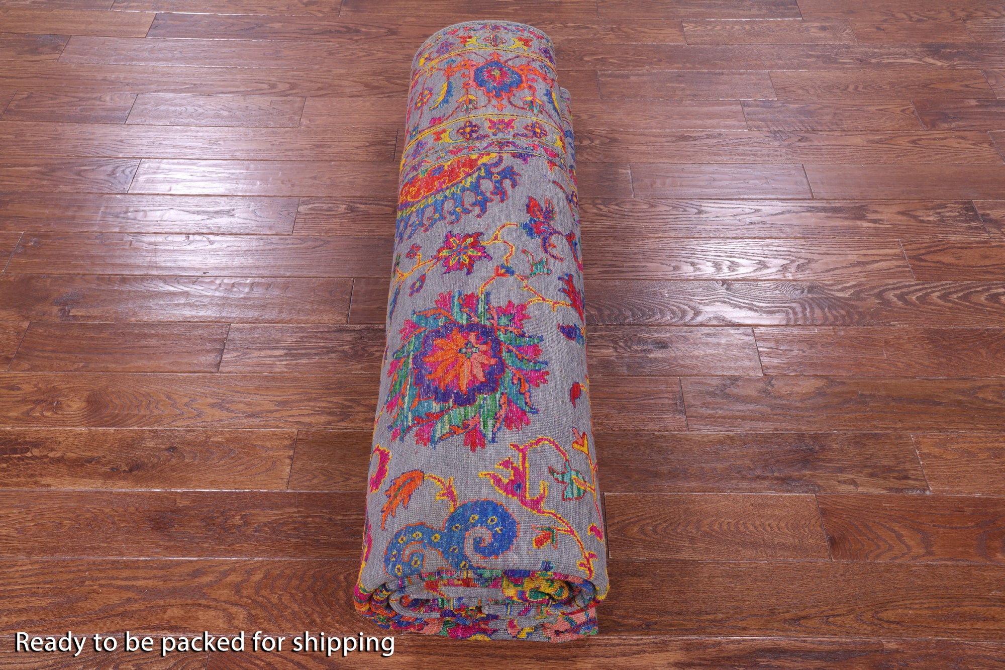 Grey Persian Tabriz Handmade Wool & Silk Rug - 9' 0" X 12' 1" - Golden Nile