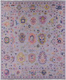 Grey Turkish Oushak Hand Knotted Wool Rug - 12' 2" X 14' 9" - Golden Nile