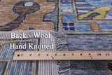 Grey Turkish Oushak Hand Knotted Wool Rug - 12' 3" X 14' 10" - Golden Nile