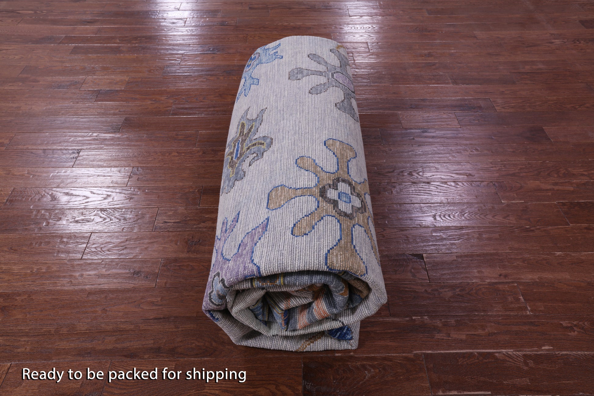 Grey Turkish Oushak Hand Knotted Wool Rug - 12' 3" X 14' 10" - Golden Nile