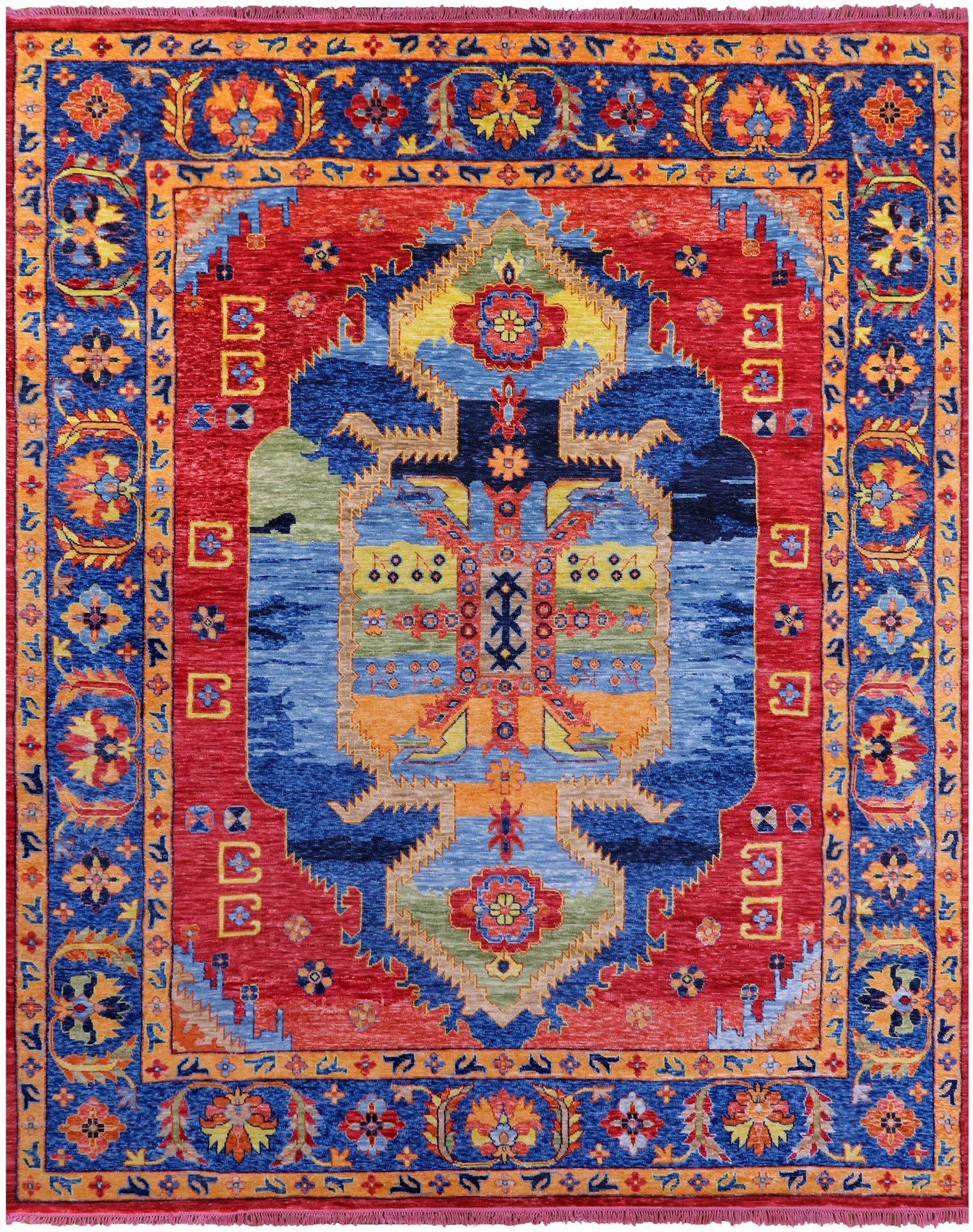 Heriz Serapi Hand Knotted Wool Rug - 12' 2" X 14' 10" - Golden Nile