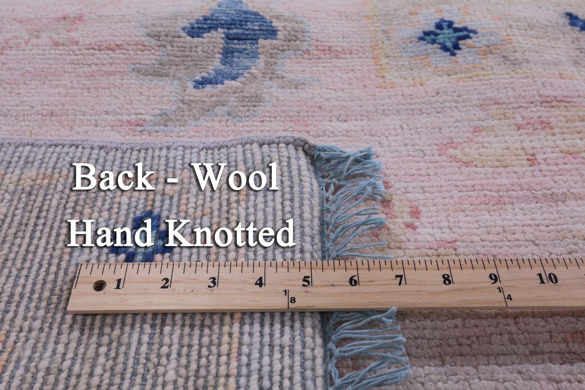 Light Blue Turkish Oushak Hand Knotted Wool Rug - 12' 0" X 14' 10" - Golden Nile