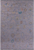 Silver Turkish Oushak Hand Knotted Wool Rug - 9' 11" X 13' 10" - Golden Nile