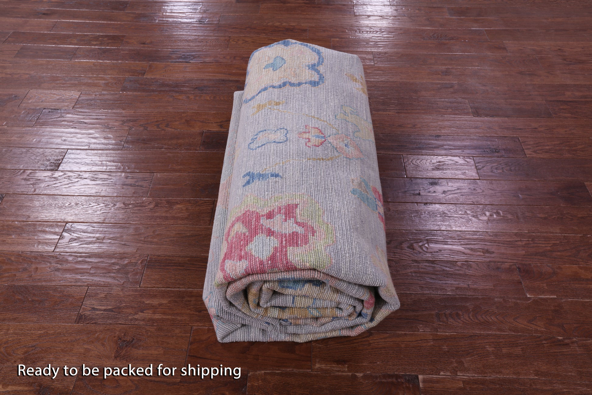 Grey Turkish Oushak Hand Knotted Wool Rug - 10' 1" X 13' 11" - Golden Nile
