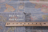 Blue Turkish Oushak Hand Knotted Wool Rug - 10' 0" X 13' 9" - Golden Nile