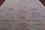Ivory Turkish Oushak Handmade Wool Rug - 10' 1" X 14' 0" - Golden Nile