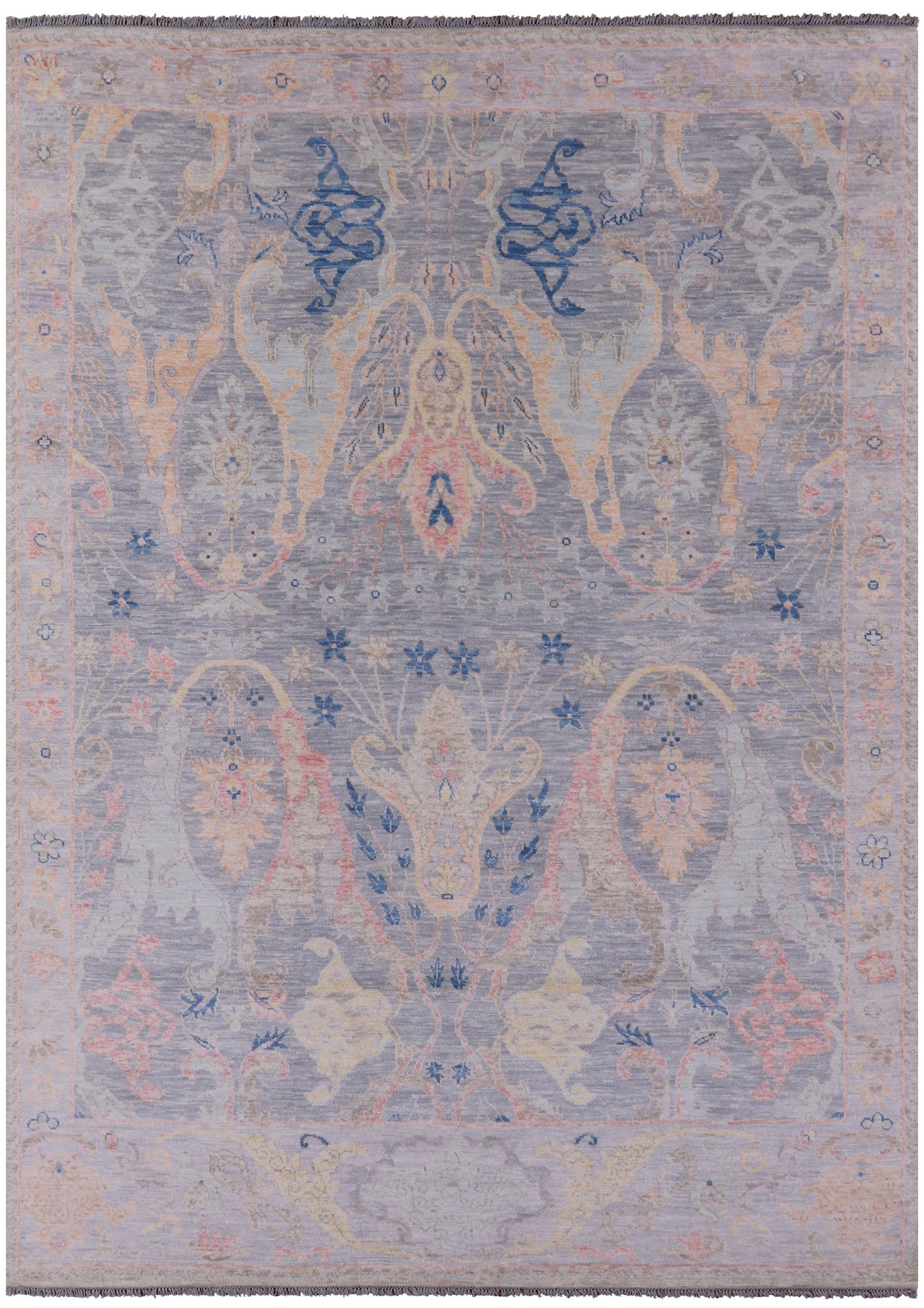 Grey Turkish Oushak Handmade Wool Rug - 10' 1" X 13' 9" - Golden Nile