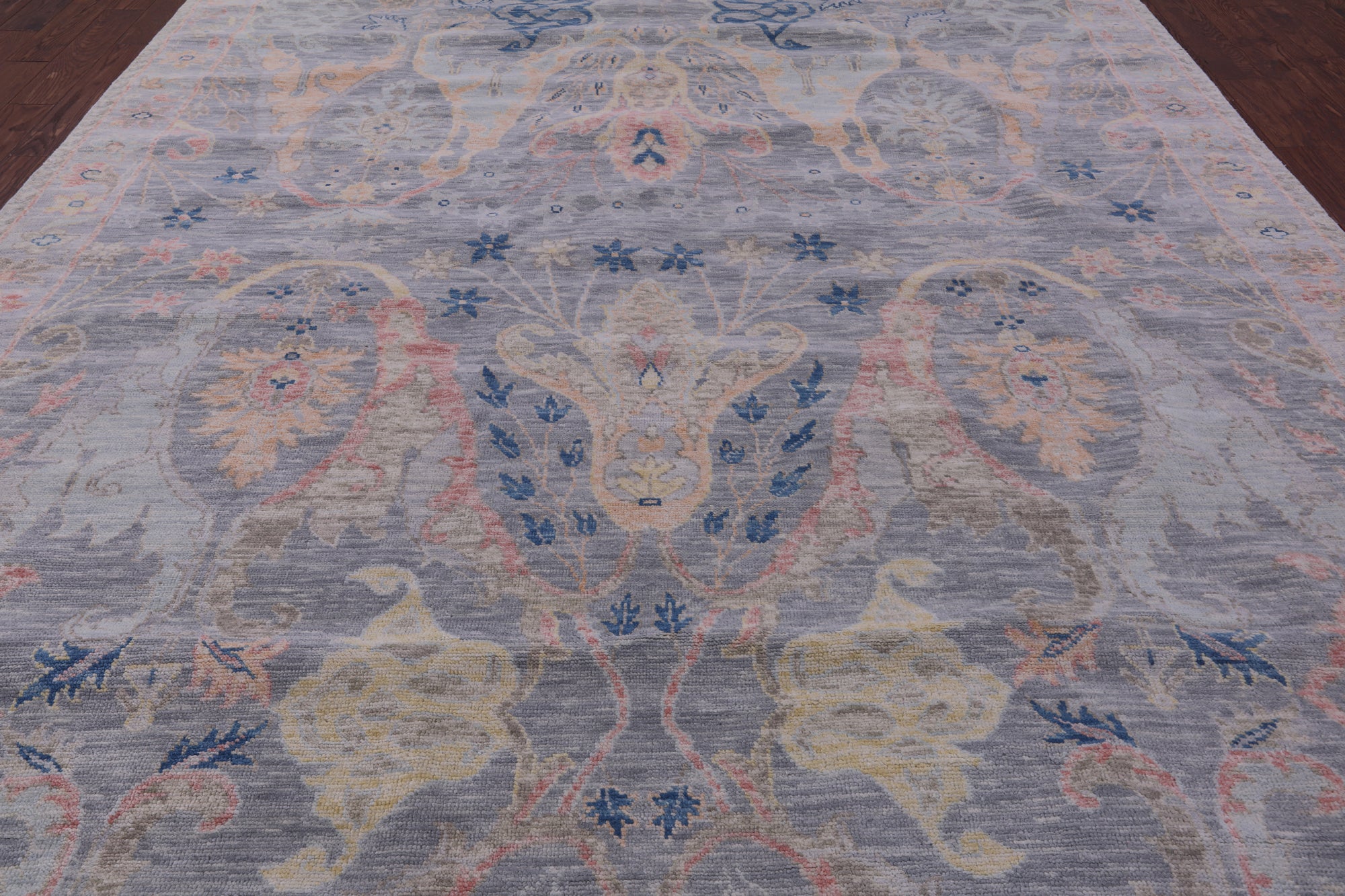 Grey Turkish Oushak Handmade Wool Rug - 10' 1" X 13' 9" - Golden Nile