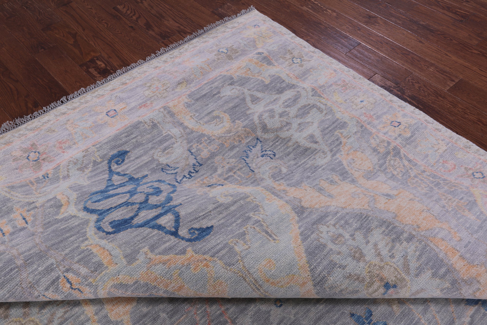 Grey Turkish Oushak Handmade Wool Rug - 10' 1" X 13' 9" - Golden Nile