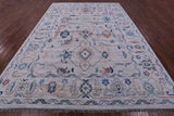 Grey Turkish Oushak Hand Knotted Wool Rug - 10' 3" X 13' 11" - Golden Nile