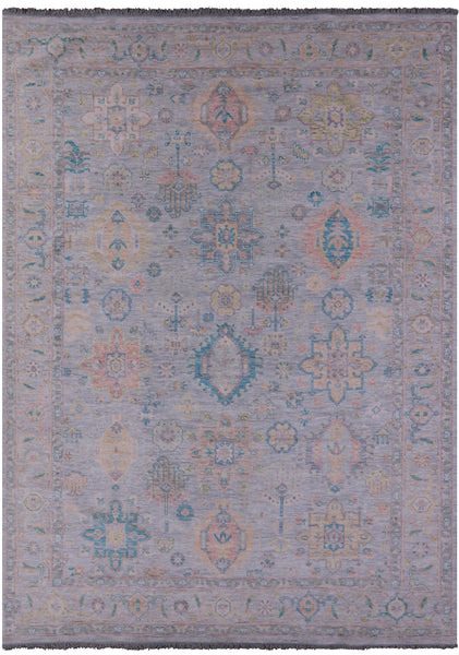 Grey Kazak Hand Knotted Wool Rug - 10' 2" X 14' 0" - Golden Nile