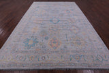 Grey Kazak Hand Knotted Wool Rug - 10' 2" X 14' 0" - Golden Nile