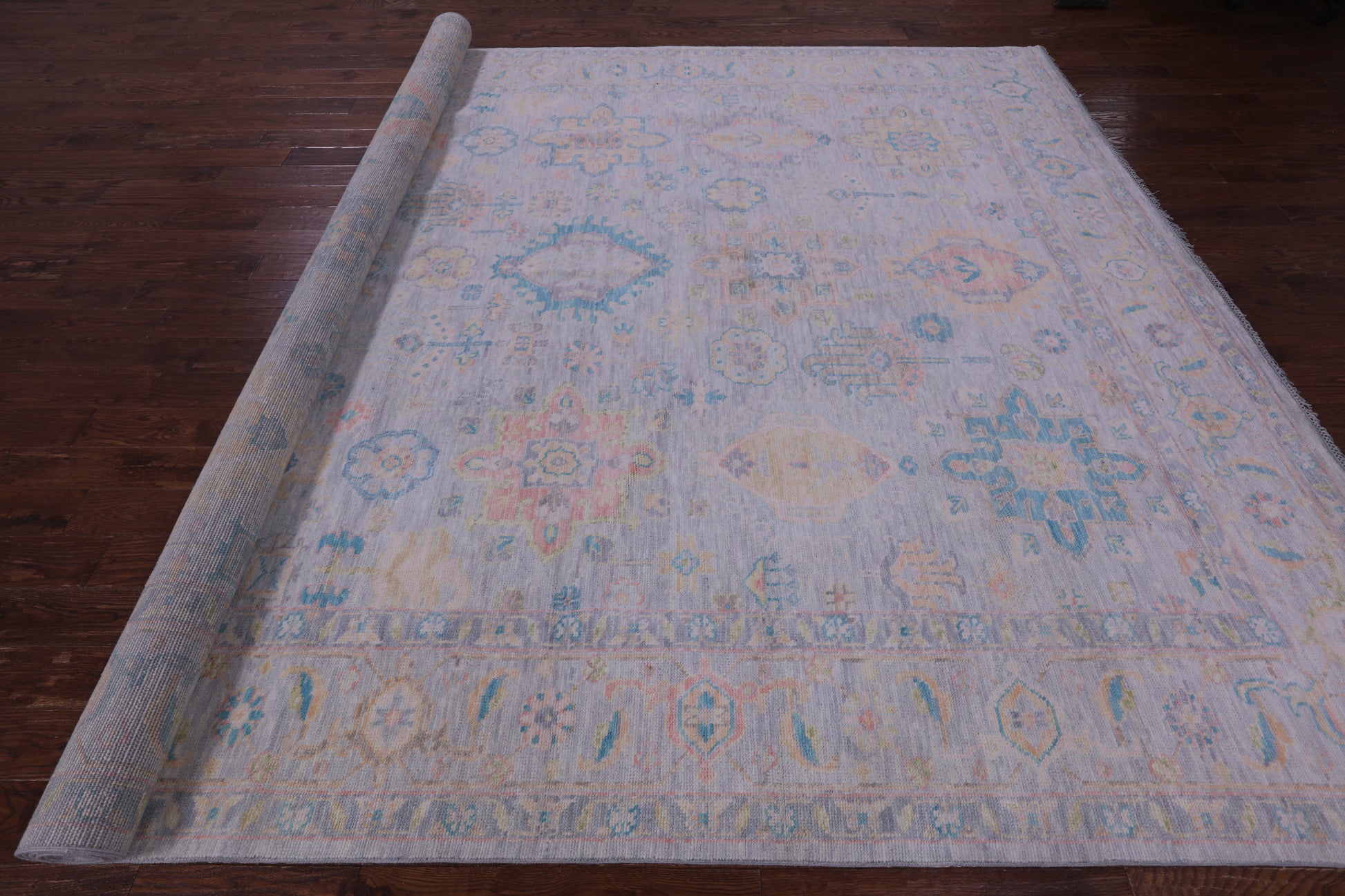 Grey Kazak Hand Knotted Wool Rug - 10' 2" X 14' 0" - Golden Nile