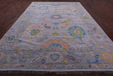 Grey Turkish Oushak Hand Knotted Wool Rug - 10' 2" X 14' 0" - Golden Nile