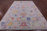 Grey Turkish Oushak Hand Knotted Wool Rug - 10' 1" X 13' 9" - Golden Nile