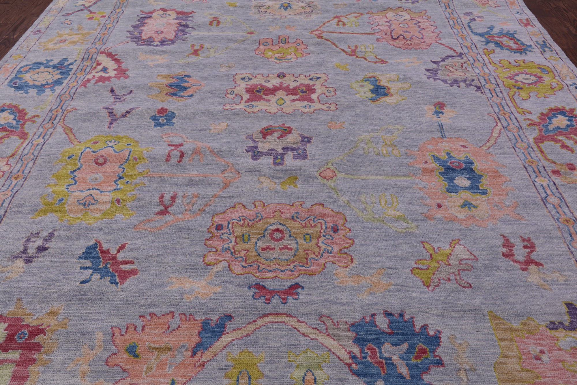 Grey Turkish Oushak Hand Knotted Wool Rug - 10' 1" X 13' 9" - Golden Nile