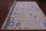 Grey Turkish Oushak Hand Knotted Wool Rug - 10' 1" X 13' 9" - Golden Nile