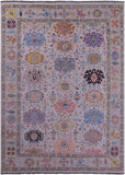 Grey Turkish Oushak Hand Knotted Wool Rug - 10' 2" X 13' 11" - Golden Nile