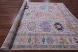Grey Turkish Oushak Hand Knotted Wool Rug - 10' 2" X 13' 11" - Golden Nile