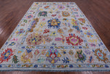 Grey Turkish Oushak Hand Knotted Wool Rug - 10' 2" X 14' 0" - Golden Nile