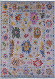 Grey Turkish Oushak Hand Knotted Wool Rug - 10' 2" X 14' 0" - Golden Nile