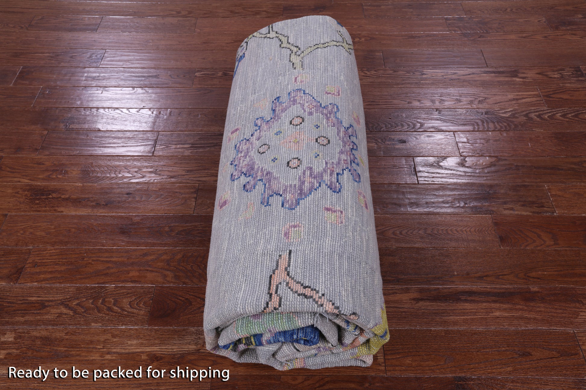 Grey Turkish Oushak Hand Knotted Wool Rug - 10' 2" X 13' 11" - Golden Nile