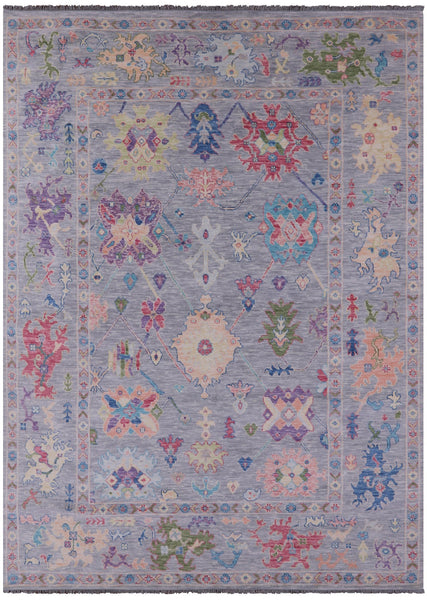 Grey Turkish Oushak Handmade Wool Rug - 10' 2" X 13' 9" - Golden Nile