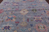 Grey Turkish Oushak Handmade Wool Rug - 10' 2" X 13' 9" - Golden Nile
