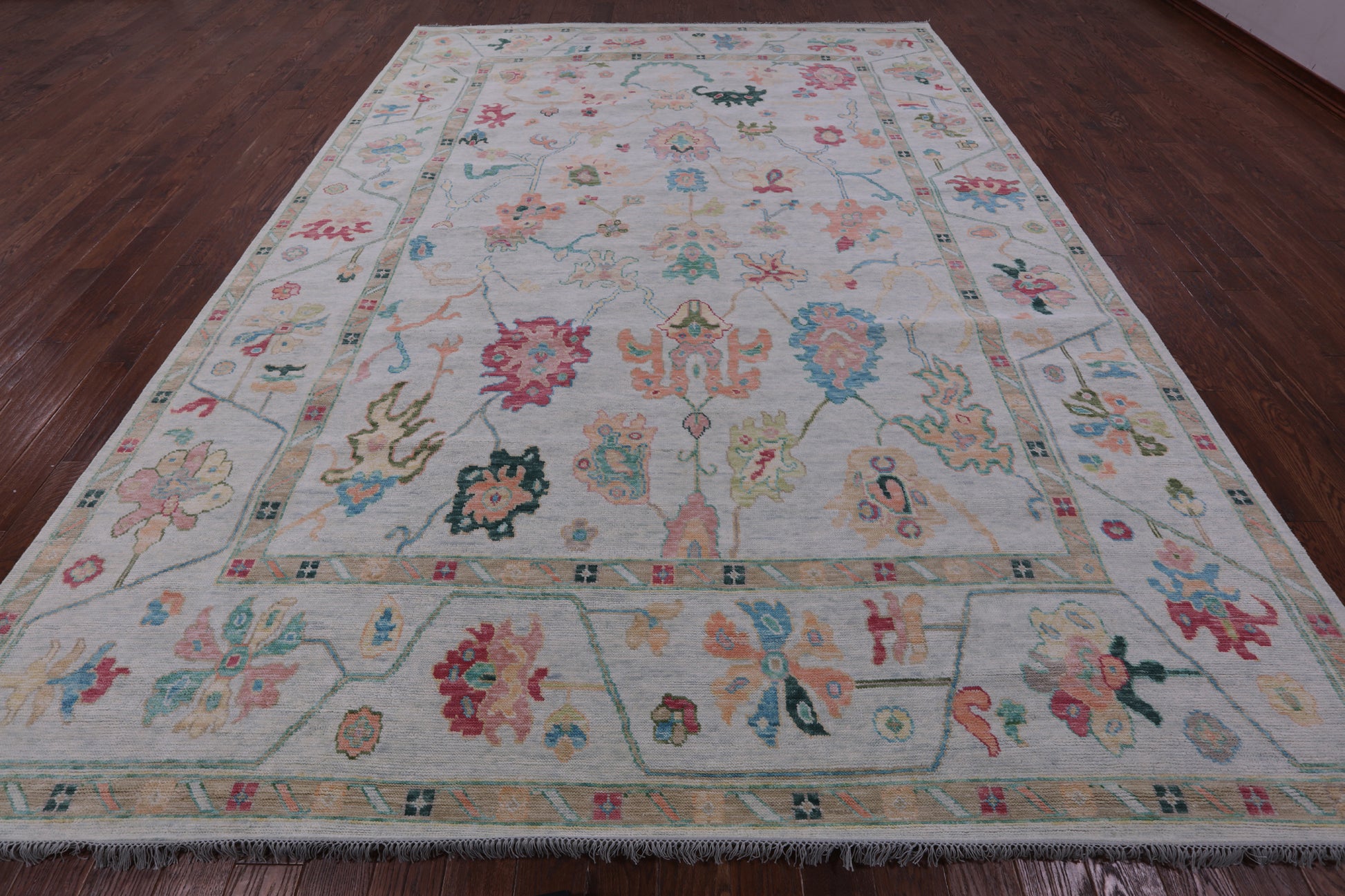 Turkish Oushak Hand Knotted Wool Rug - 10' 3" X 14' 0" - Golden Nile
