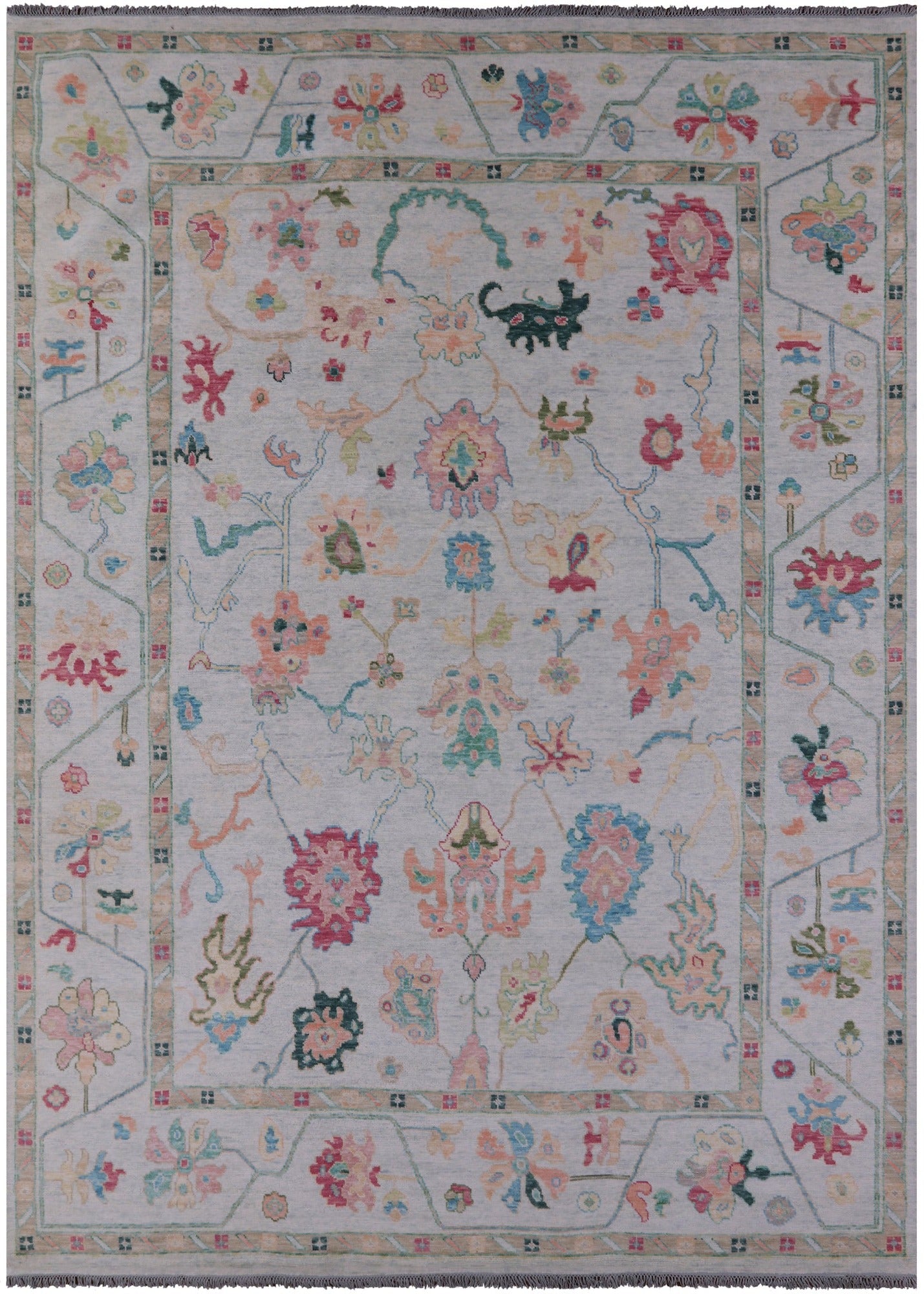 Turkish Oushak Hand Knotted Wool Rug - 10' 3" X 14' 0" - Golden Nile