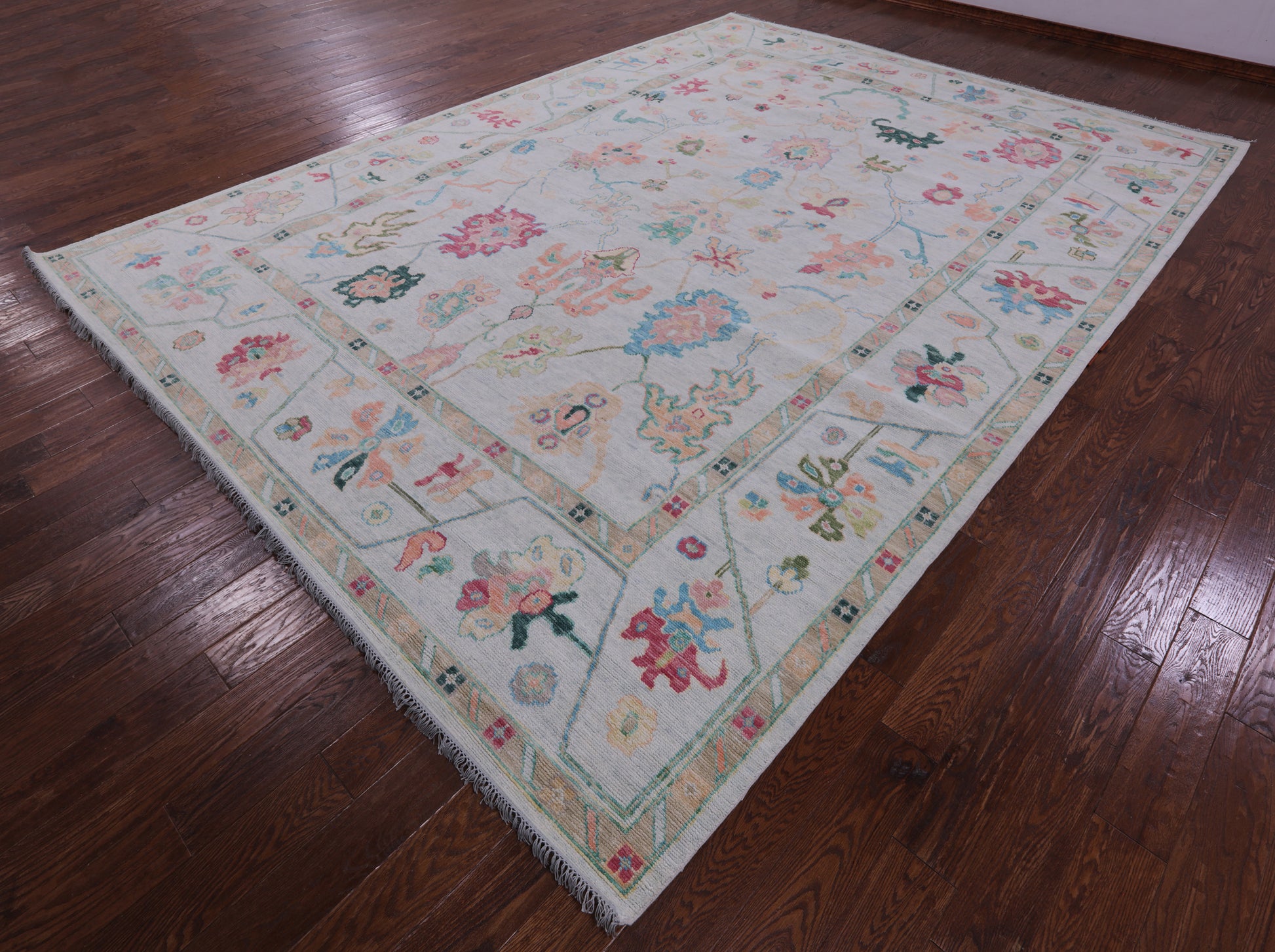 Turkish Oushak Hand Knotted Wool Rug - 10' 3" X 14' 0" - Golden Nile