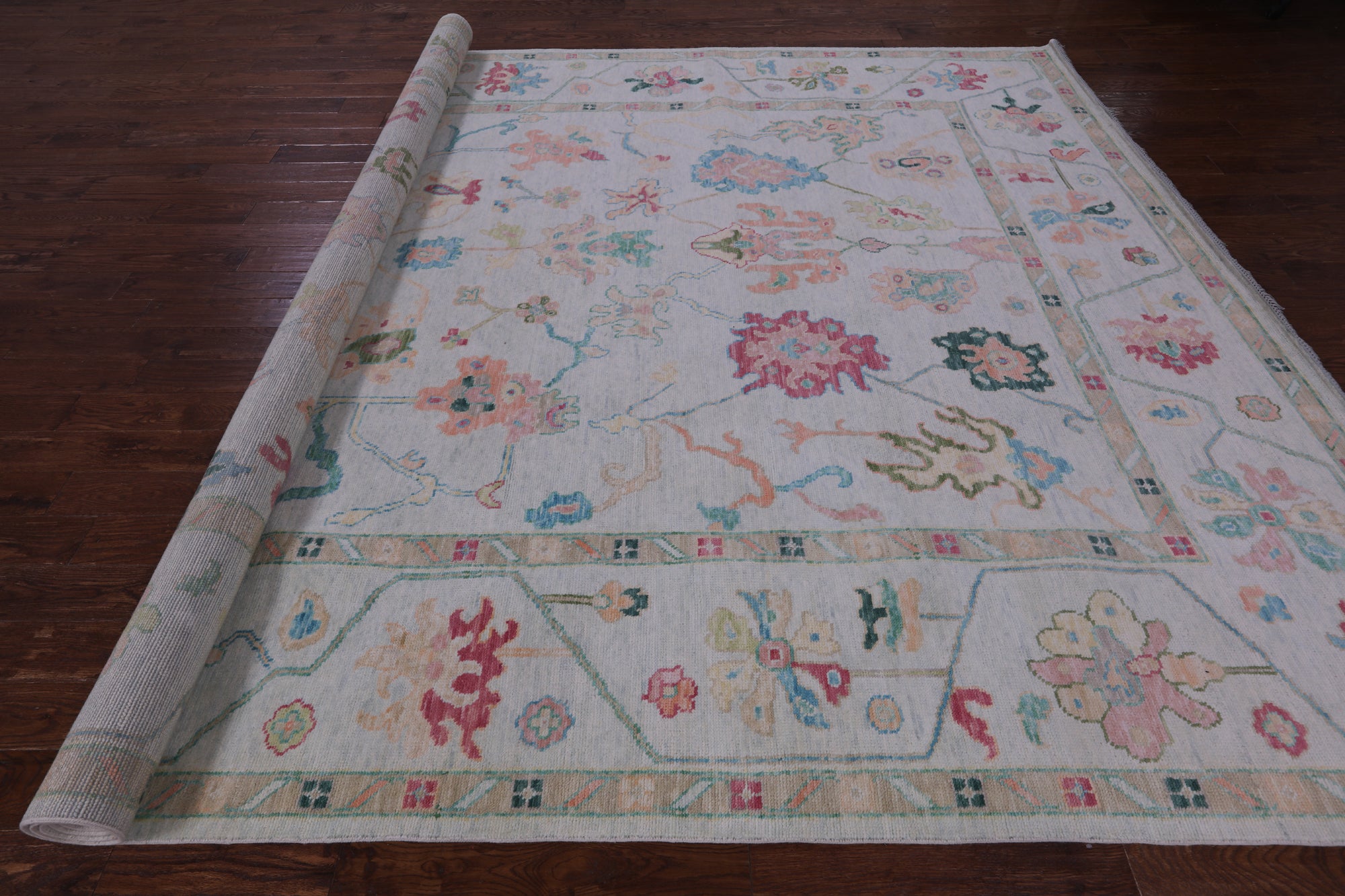 Turkish Oushak Hand Knotted Wool Rug - 10' 3" X 14' 0" - Golden Nile
