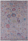 Grey Turkish Oushak Handmade Wool Rug - 9' 10" X 13' 9" - Golden Nile